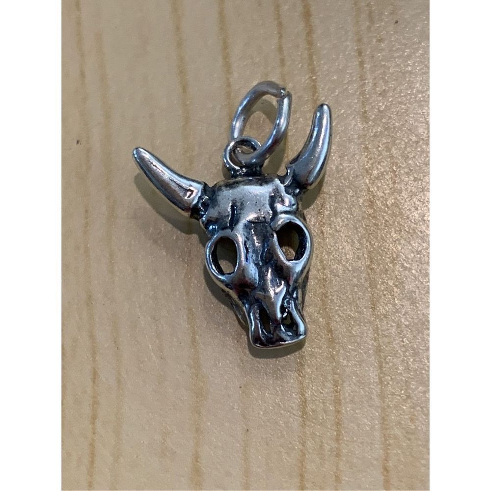 Southwestern Steer Skull Sterling Silver Jewelry Charm